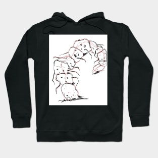 Sketch creepy monster centipede Hoodie